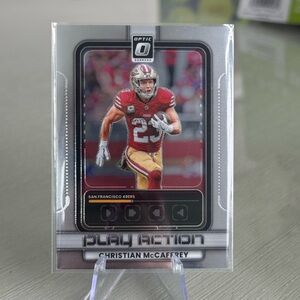🔥 2025 Christian McCaffrey Panini Donruss Optic Play Action. San Francisco 49ers
